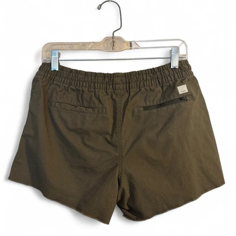 Vuori Vintage Ripstop Shorts Green Drawstring Casual Size S